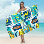 1Beach towel with cheerful fruit motif Miroken
