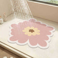 1Floral Design Bath Mat Miroken
