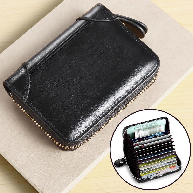 1Premium Leather Zippered Wallet Miroken