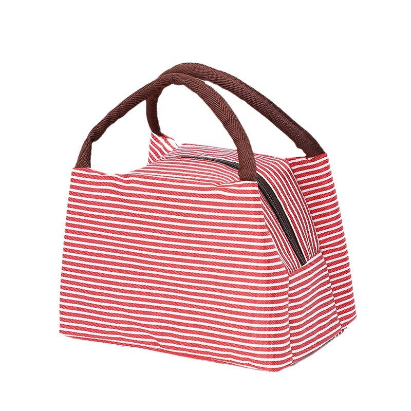 1Insulated lunch bag with elegant striped pattern Miroken