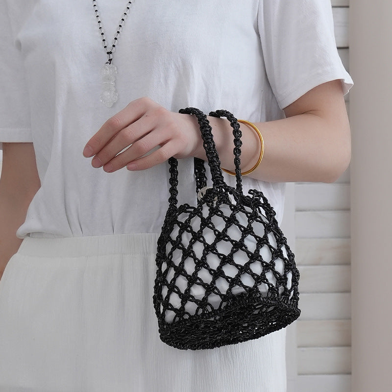 1Net shopping bag with braided design Miroken