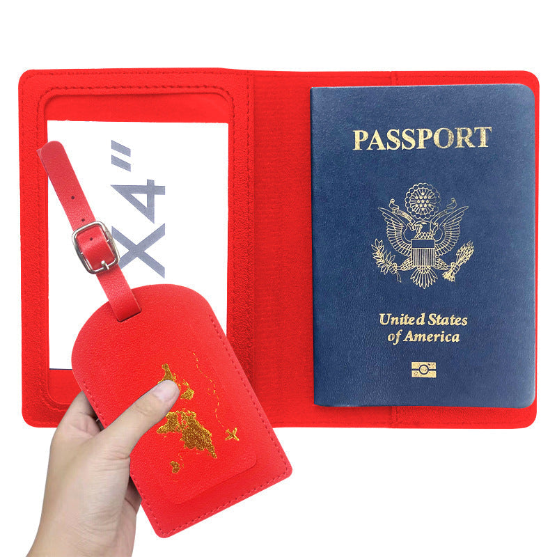 1Women's Passport Holder and Luggage Tag Set Miroken