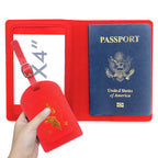 1Women's Passport Holder and Luggage Tag Set Miroken