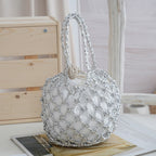 1Net shopping bag with braided design Miroken