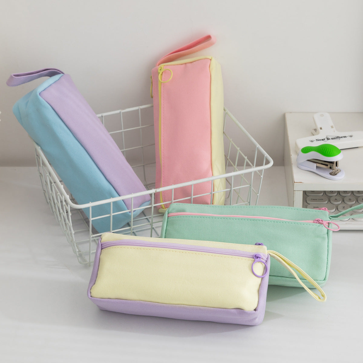1Durable Double-Zippered Pencil Pouch Miroken