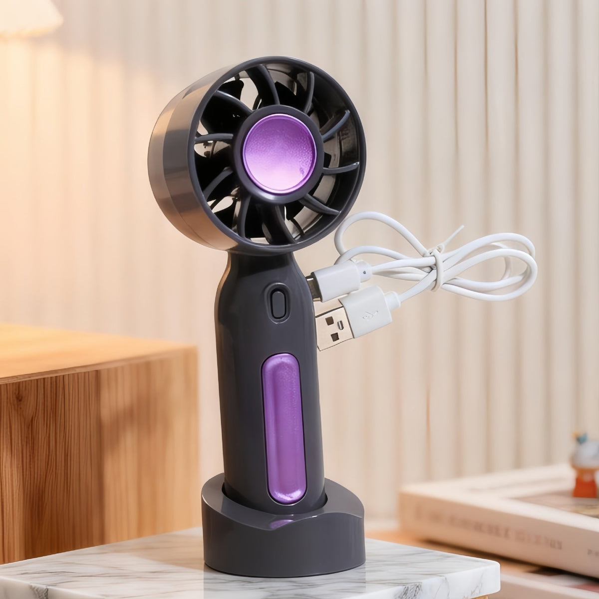1Portable Handheld Fan with USB Charging Function Miroken