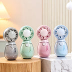 1Ladies portable hand fan with misting air function and cute animal design Miroken