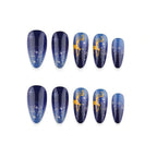 1Artificial Nails in Elegant Winter Design with Sparkling Accents Miroken