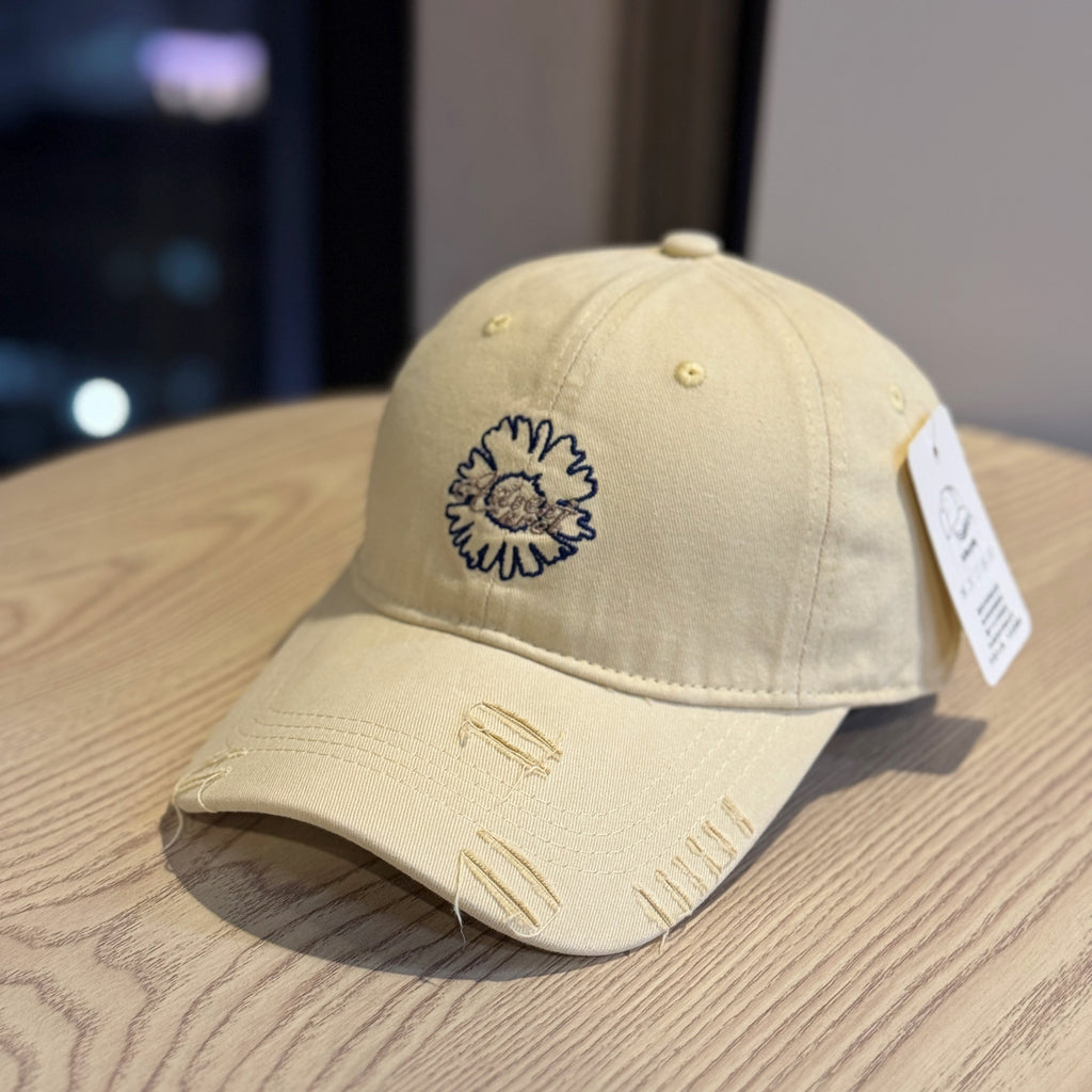 1Unisex Embroidered Flower Design Baseball Cap Miroken
