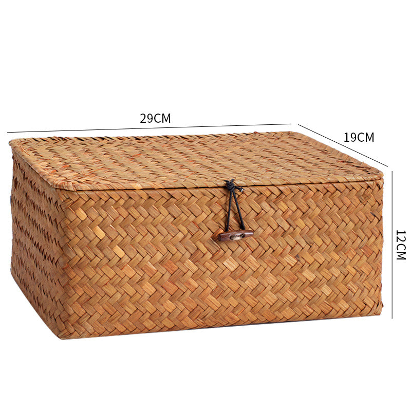 1Handwoven Storage Box with Lid Miroken