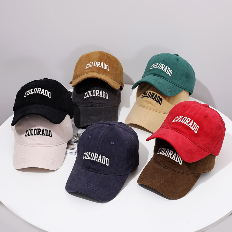 1Women's fashionable cotton cap with embroidered lettering Miroken