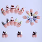 1Artificial nails with creative design and sparkling accents Miroken