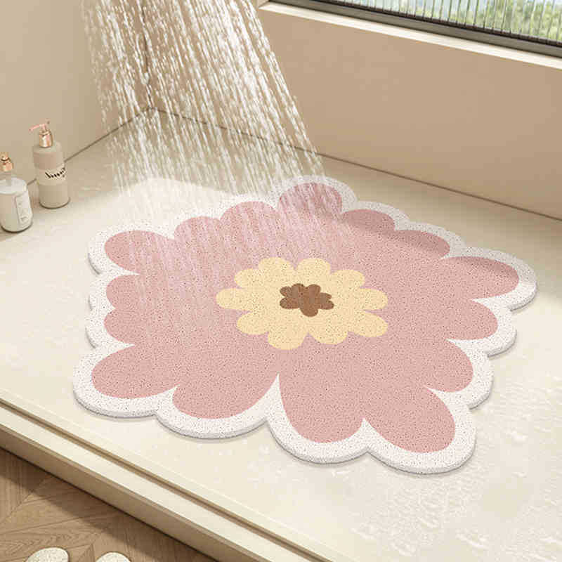 1Floral Design Bath Mat Miroken