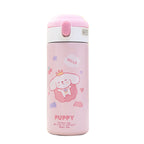 1Women's insulated drinking bottle with cute dog design and practical flip cap Miroken