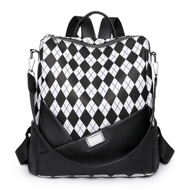 1Stylish Harlequin Pattern Backpack