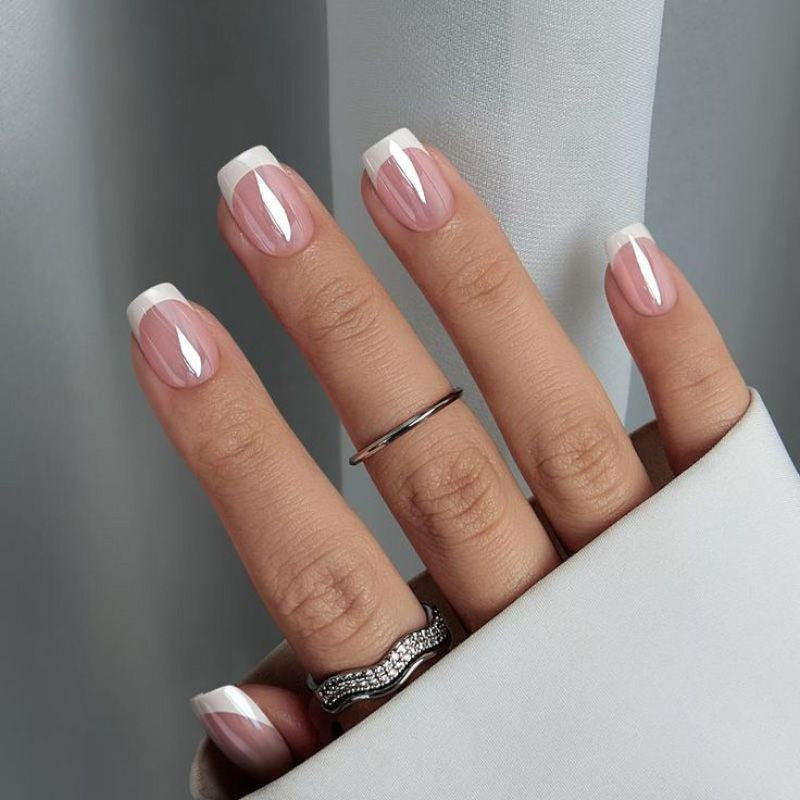 1Chic French Tip Press-On Nails Miroken