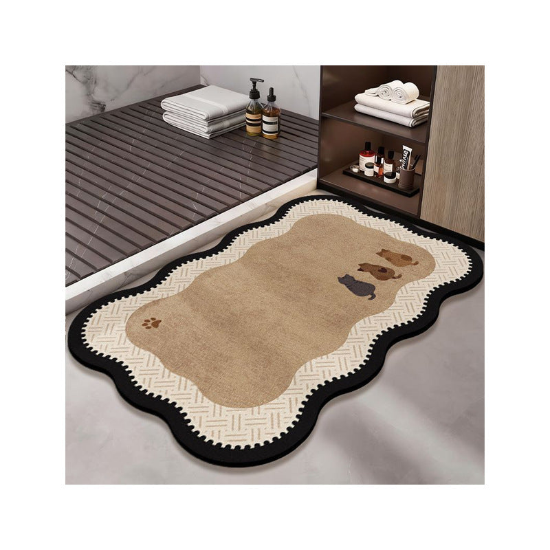 1Decorative Pet-Themed Bath Mat Miroken