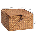 1Handwoven Storage Box with Lid Miroken