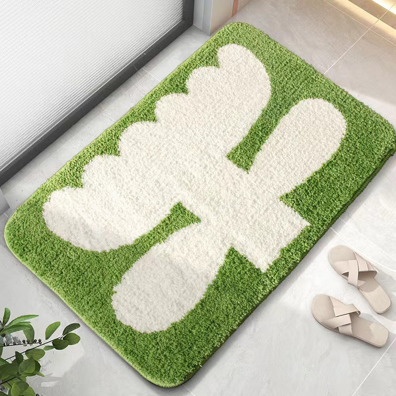 1Decorative Floral Bath Mat Miroken