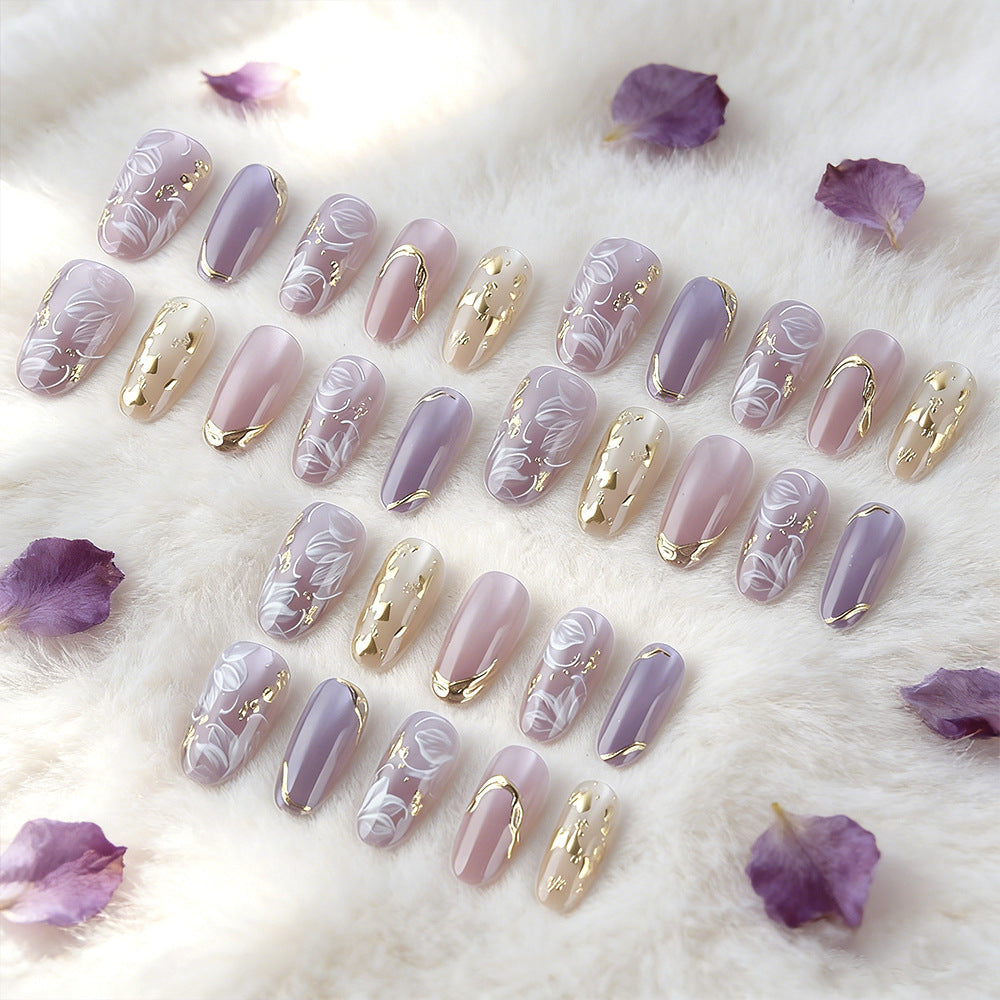 1Deluxe Floral Press-On Nail Art Set Miroken
