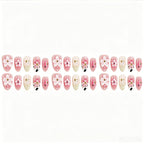 1Luxurious artificial nails with floral decorations Miroken