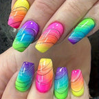 1Nail set with elegant glitter design Miroken
