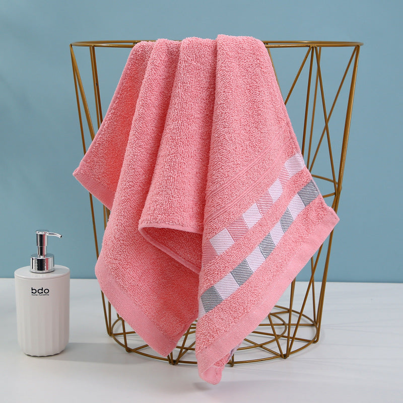 1Luxury terry towel with modern check pattern Miroken