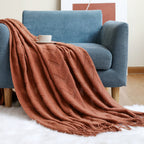 1Cozy Textured Throw Blanket Miroken
