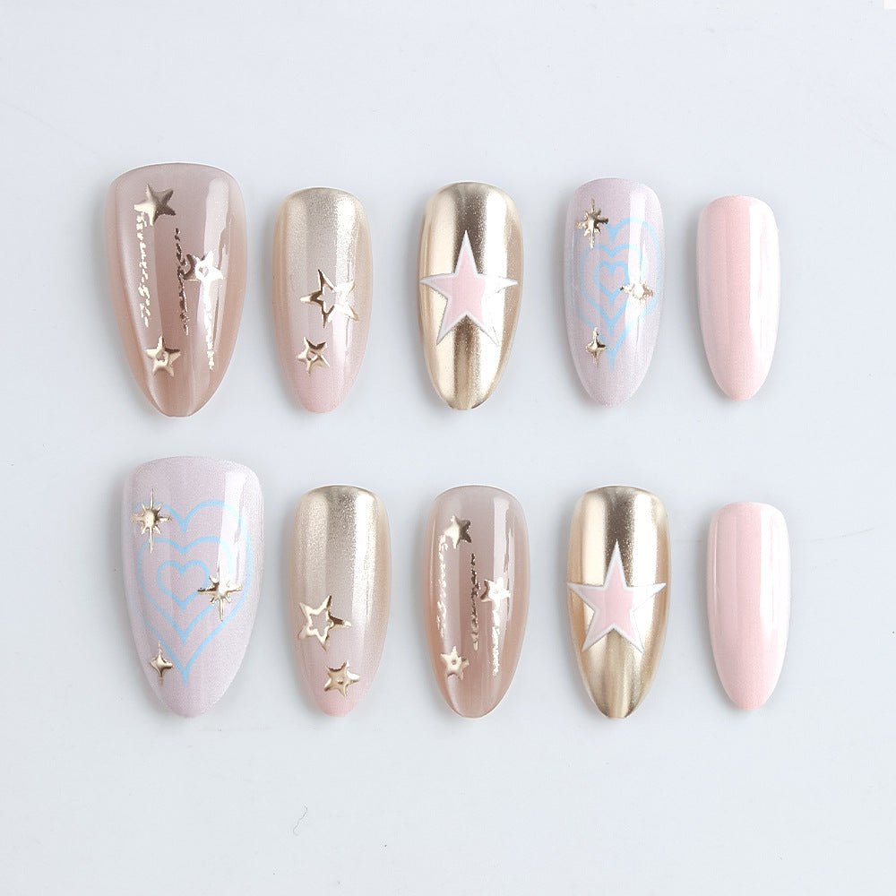 1Star-Embellished Press-On Nail Set Miroken