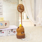 1Women's creative table fan with LED lighting Miroken