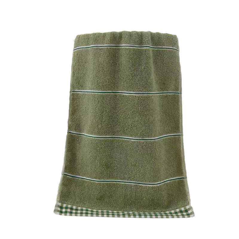 1Luxury terry towel with modern check pattern Miroken