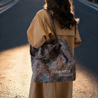 1Chic Denim Patchrk Tote Bag Miroken