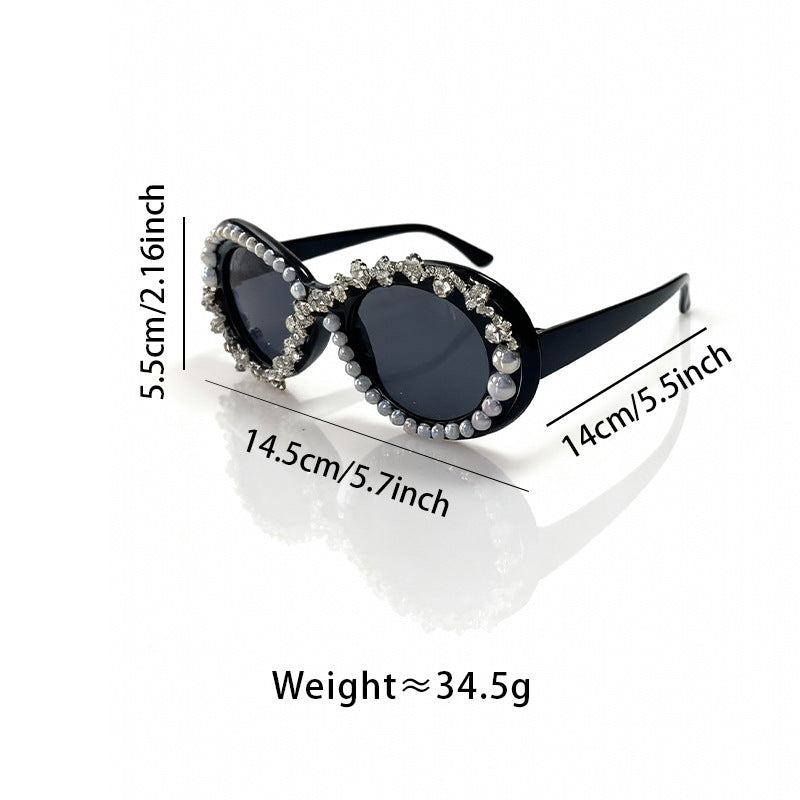 1Elegant Pearl-Embellished Cat-Eye Sunglasses Miroken
