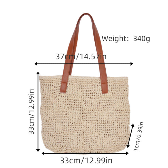 1Basket bag with sturdy leather handles Miroken