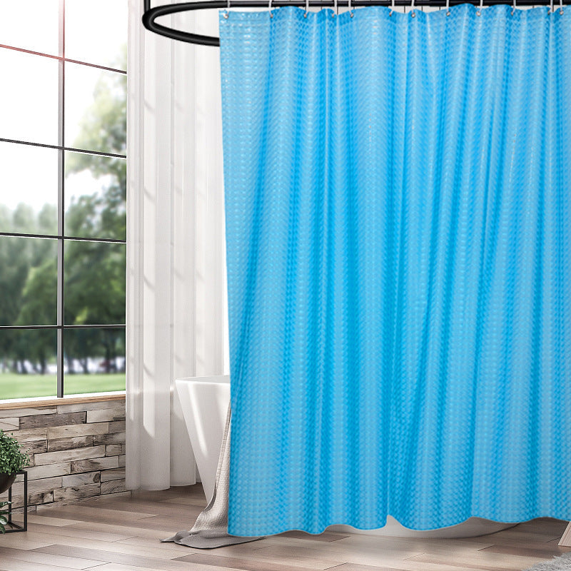 1Textured Water-Repellent Shower Curtain Miroken