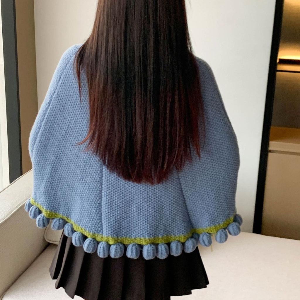1Knitted Sweater With Floral Design Miroken