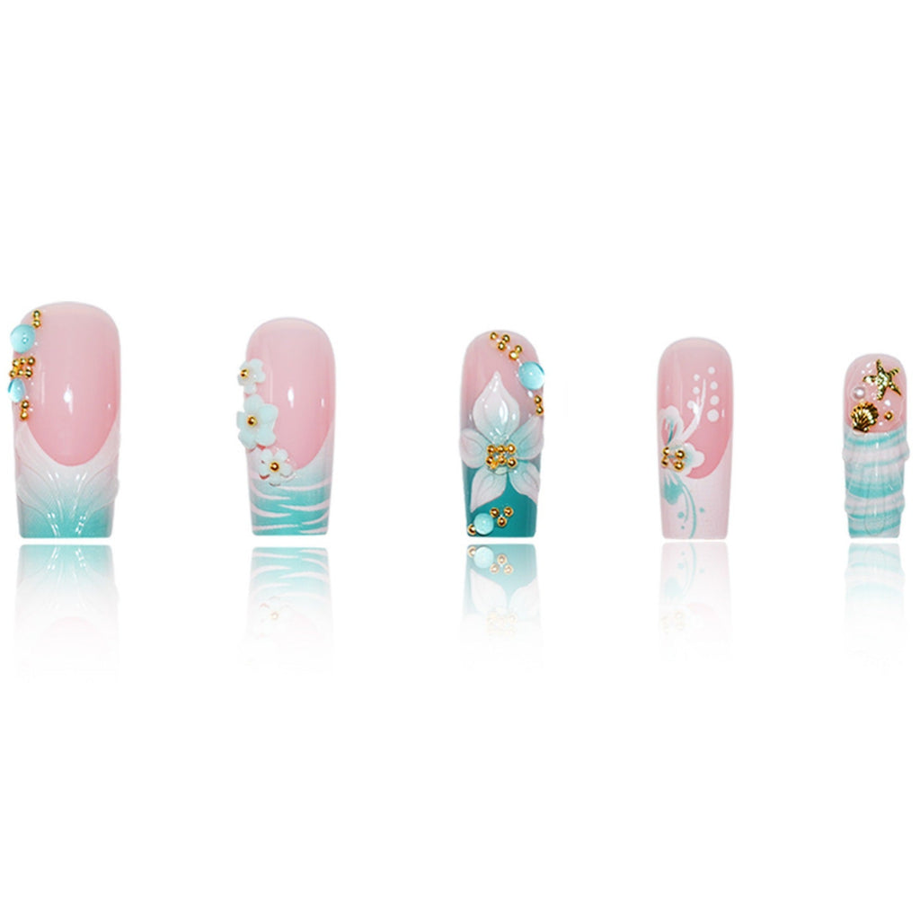 1Floral Art Press-On Nails Miroken