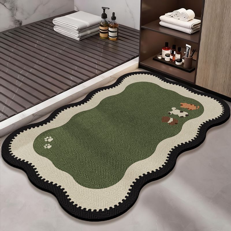 1Decorative Pet-Themed Bath Mat Miroken