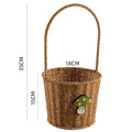 1Decorative Woven Storage Basket with Mushroom Emblem Miroken