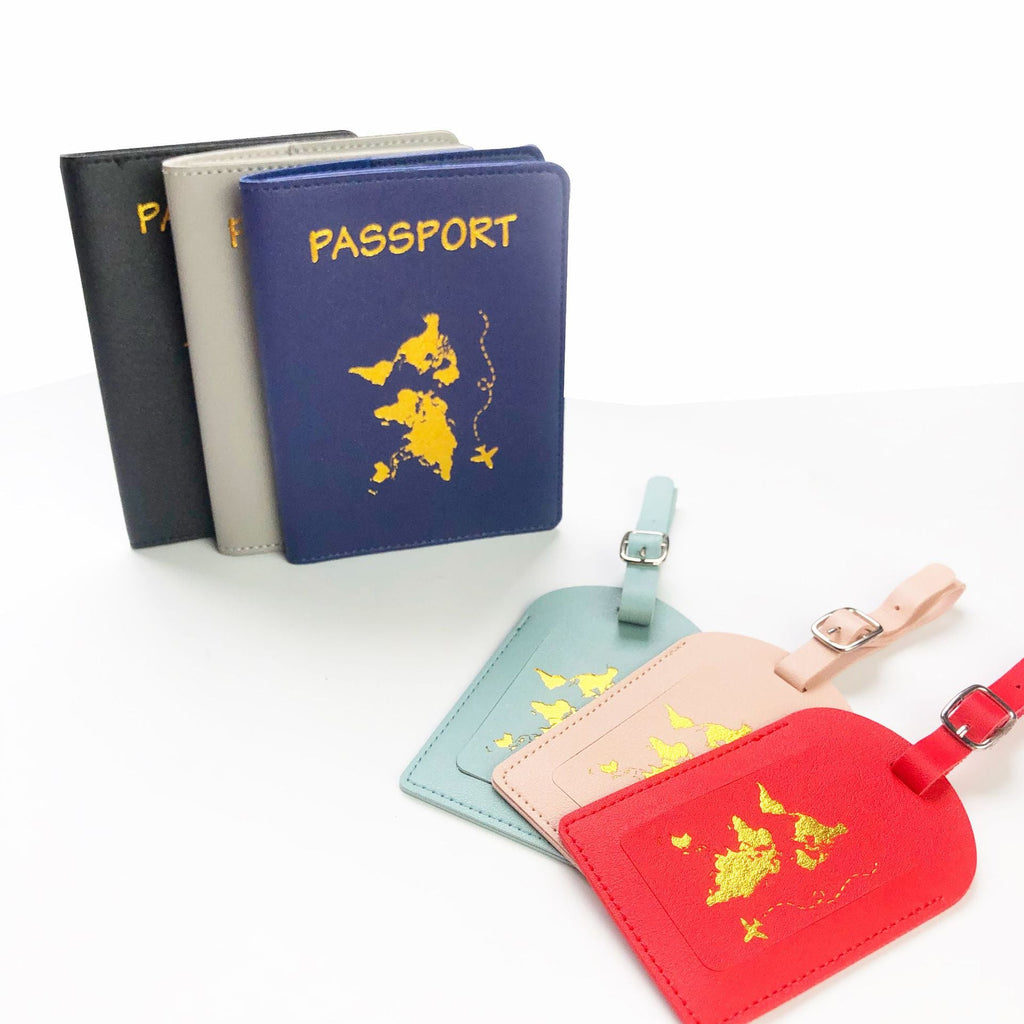 1Women's Passport Holder and Luggage Tag Set Miroken