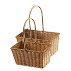 1Decorative Woven Storage Basket with Mushroom Emblem Miroken