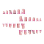 1Floral Rhinestone Press-On Nail Enhancements Miroken