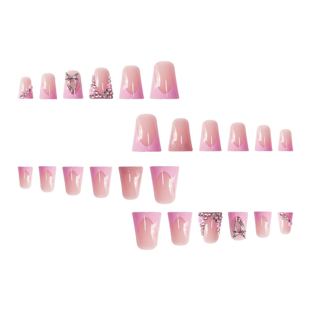 1Floral Rhinestone Press-On Nail Enhancements Miroken