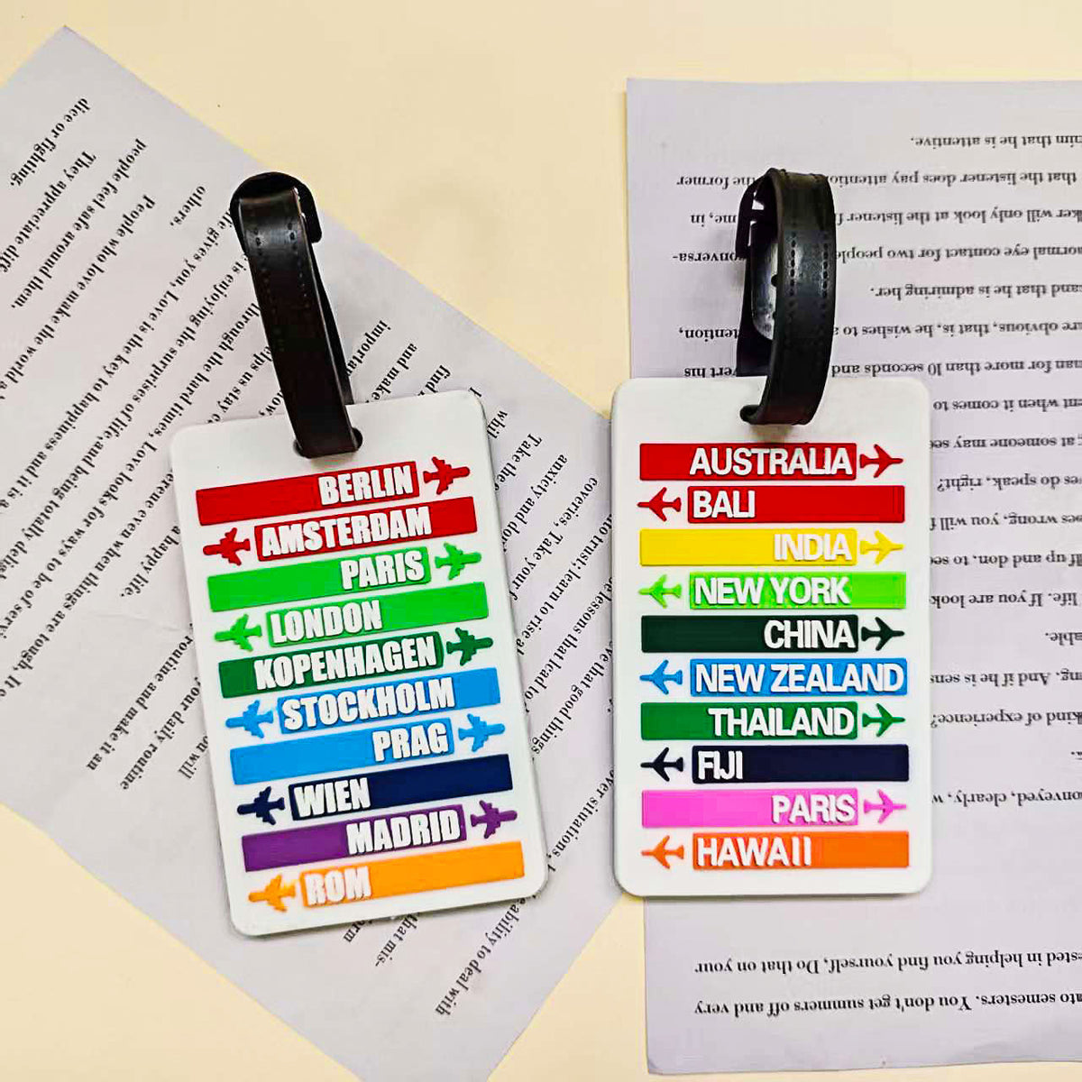 1Unisex Travel-Themed Luggage Tag Miroken