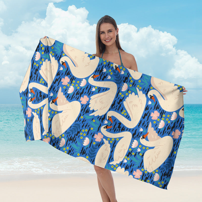 1Beach towel with cheerful fruit motif Miroken