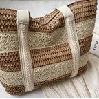 1Handcrafted beach bag with distinctive striped design Miroken