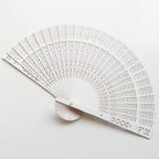 1Ladies fan made of delicate plastic with artistic cut pattern Miroken