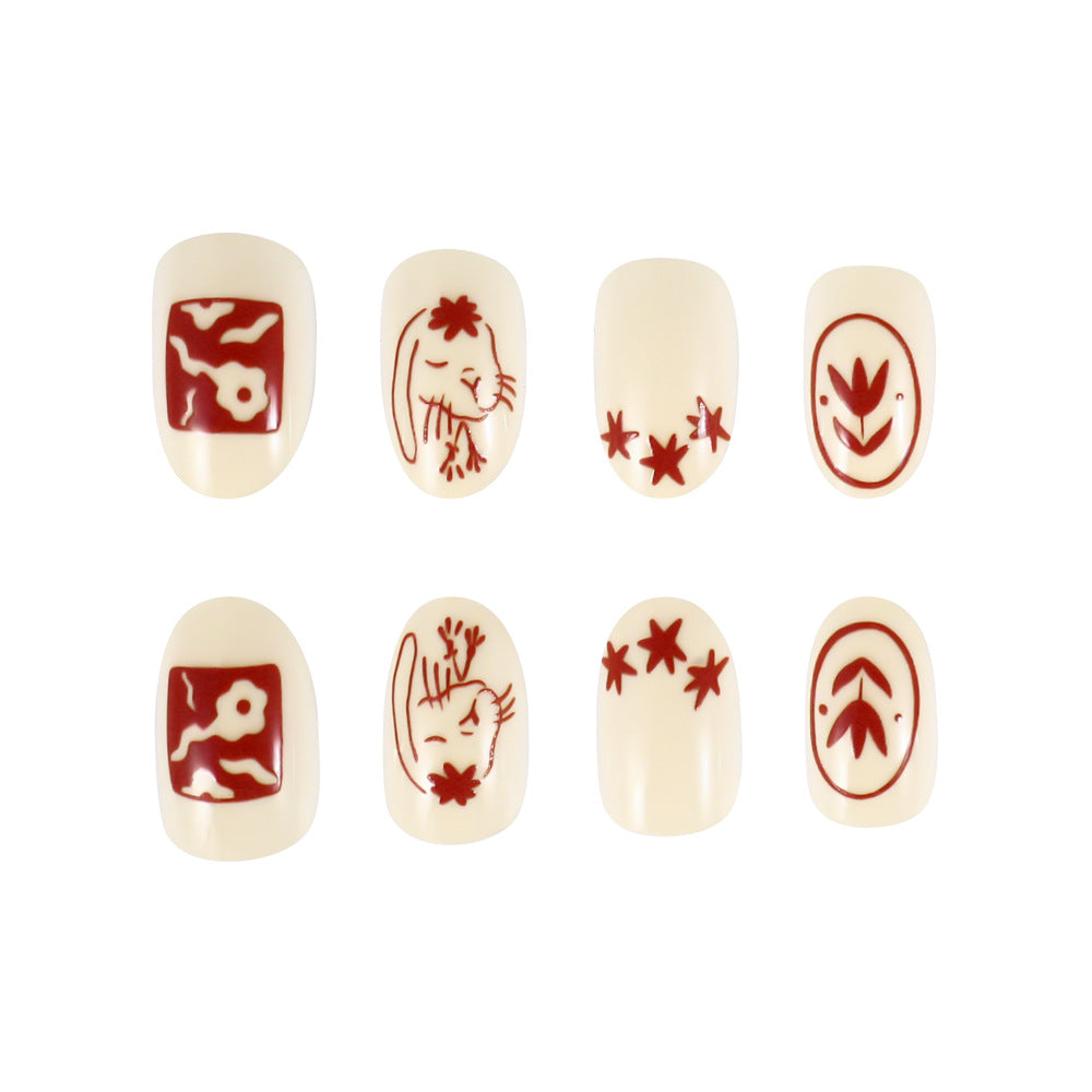 1Artistic Themed Press-On Nail Set Miroken