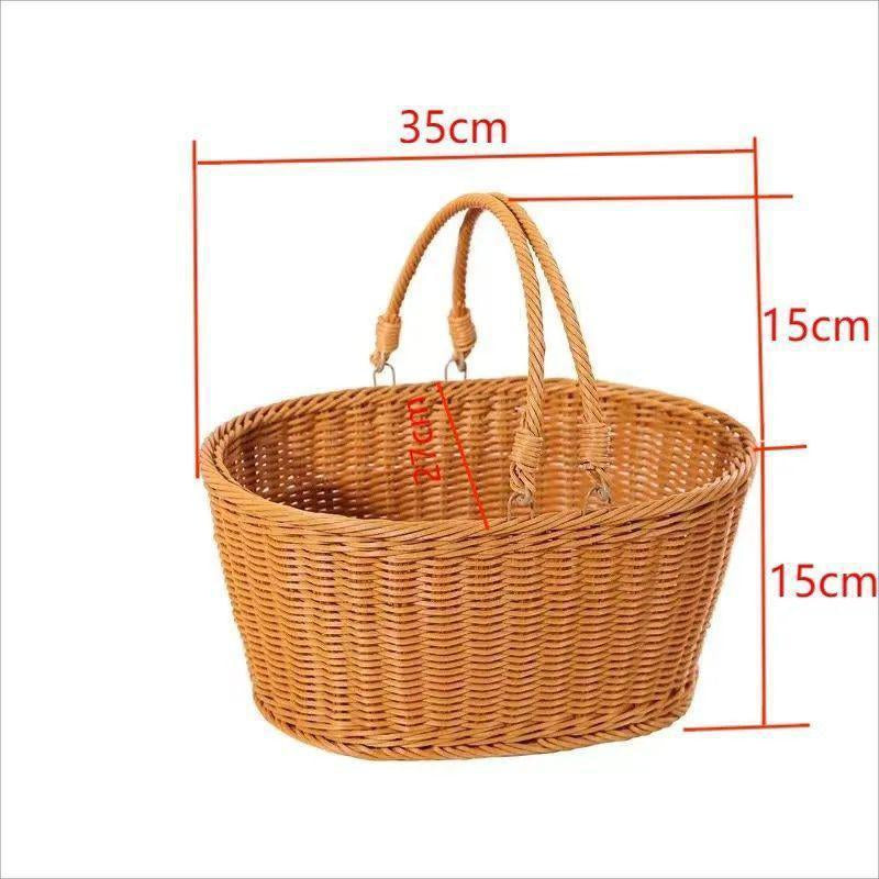 1Handcrafted Natural Woven Storage Basket Miroken