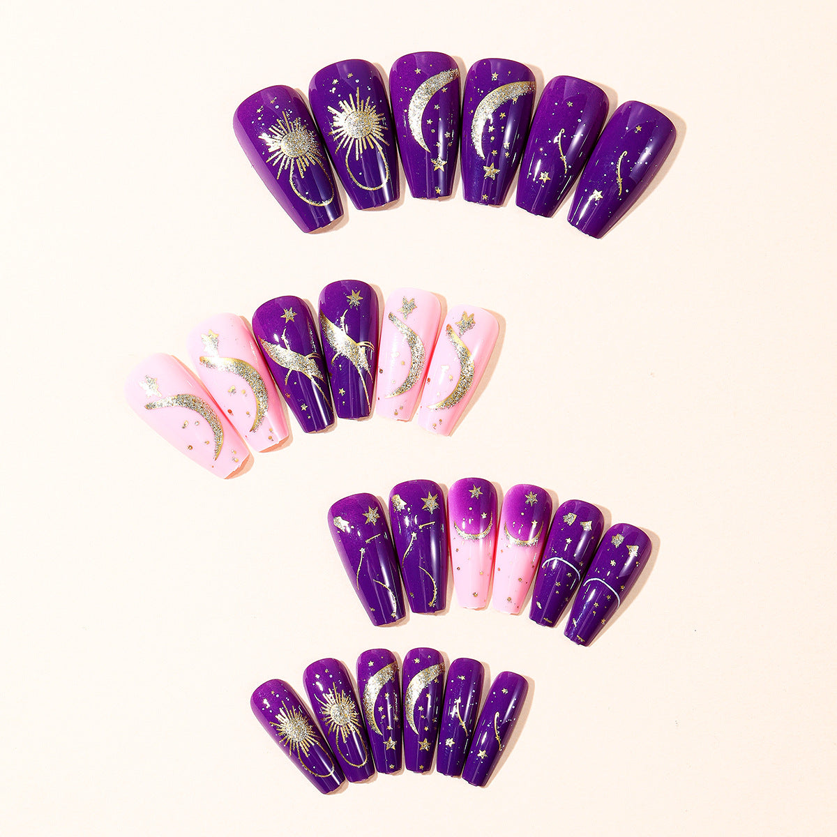 1Celestial-Themed Nail Art Design Set Miroken
